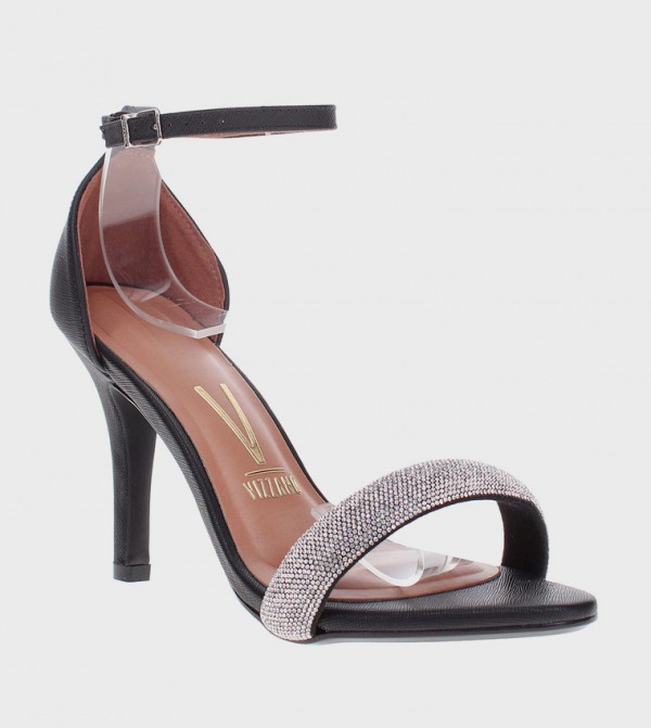 Embellished Open Toe Heel Sandals