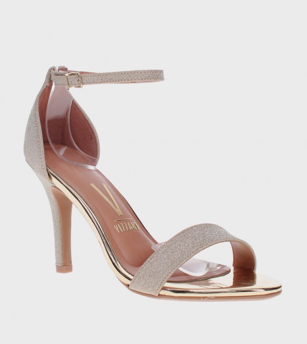 Embellished Open Toe Heel Sandals