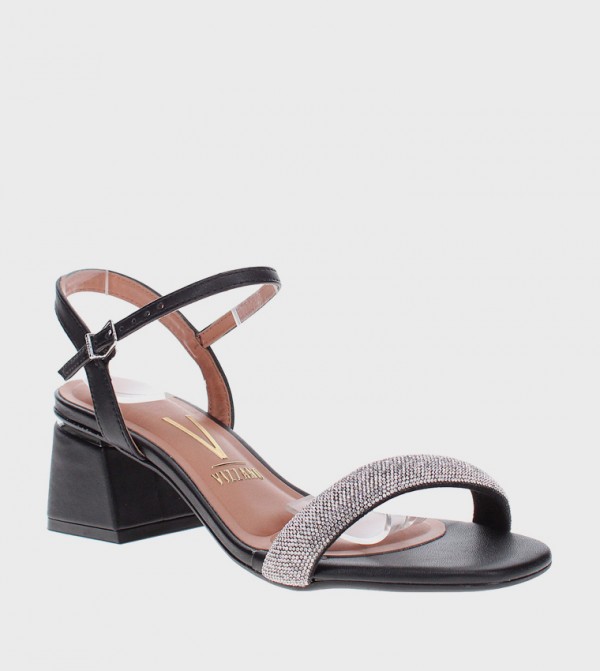 Embellished Open Toe Heel Sandals