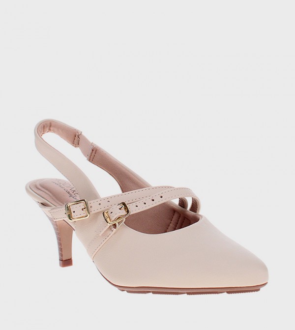 Buckle Strap Slingback Pumps
