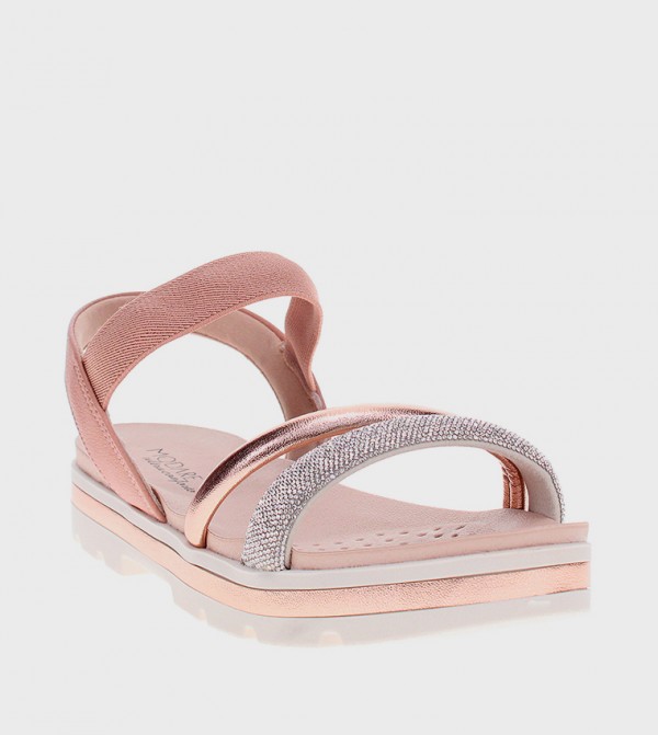 Embellished Open Toe Comfort Sandals