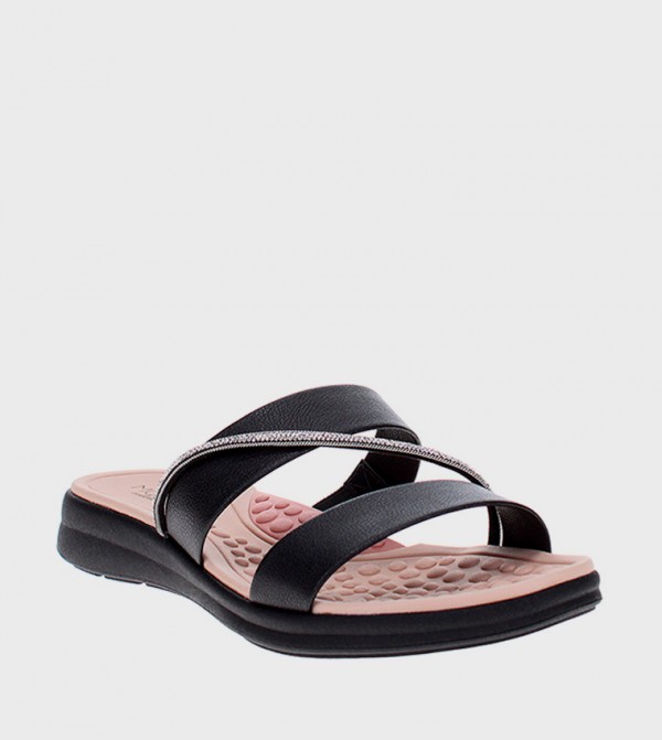 Embellished Open Toe Flat Sandals
