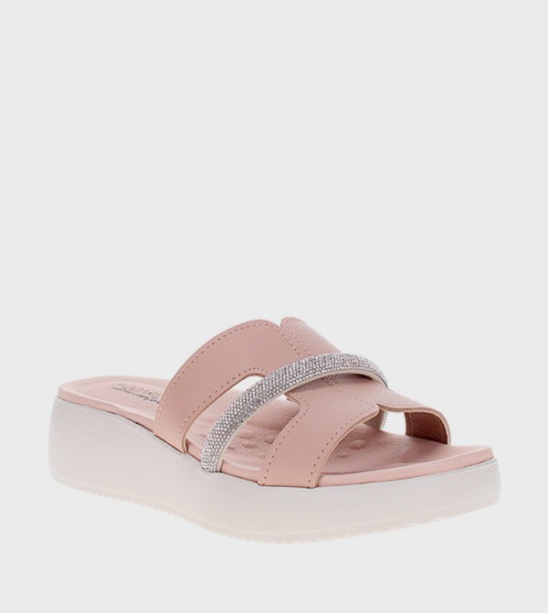Embellished Open Toe Platform Sandals