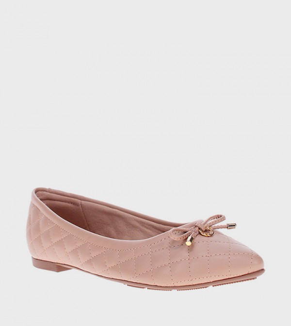 Bow Detail Quilted Ballerinas