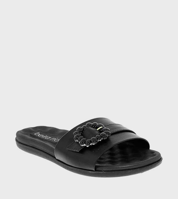 Embellished Open Toe Flat Sandals