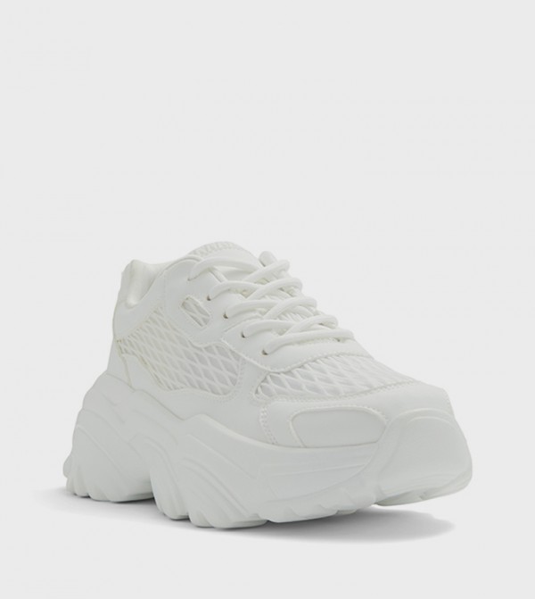 Chunky white platform sneakers on sale