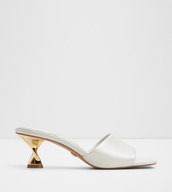 GOLDENSHINE Textured Heeled Sandals