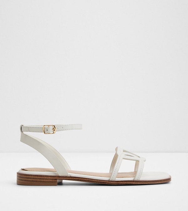 GREENGROVE Textured Flat Sandals