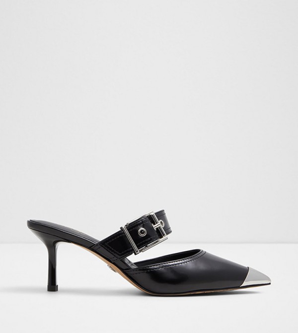 GRETLA Buckle Detail Mule Pumps
