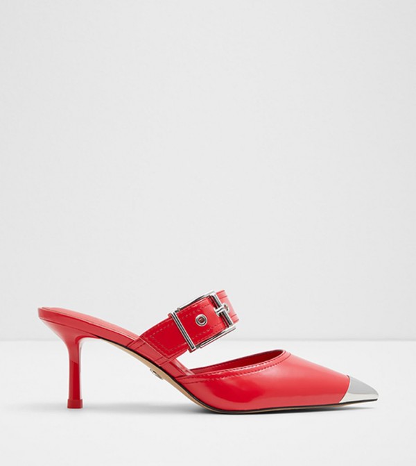 GRETLA Buckle Detail Mule Pumps