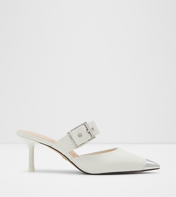 GRETLA Buckle Detail Mule Pumps