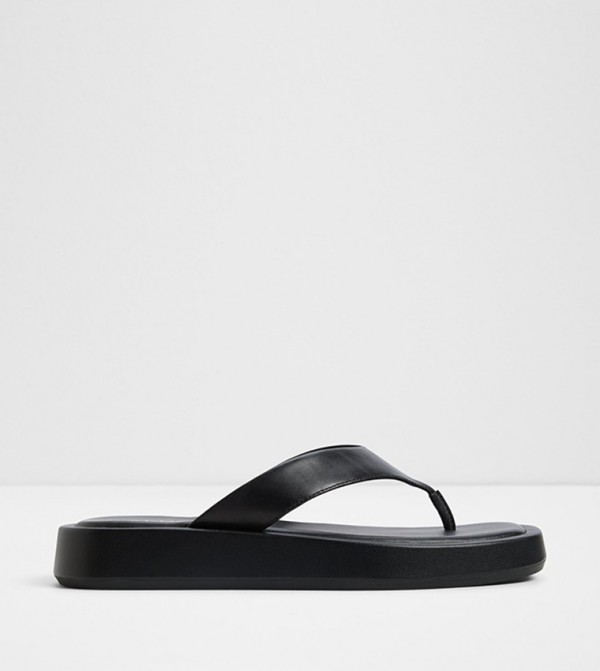 GRETTLE Textured Platform Flip Flops