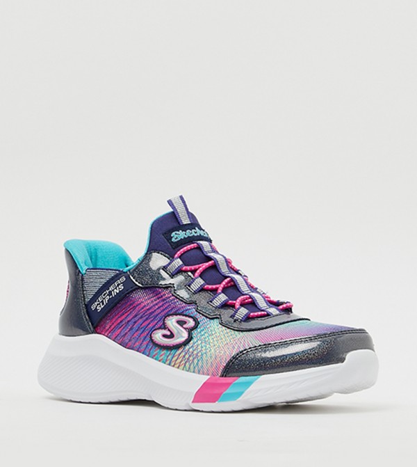 حذاء سليب أون شبكي بحواف لامعة