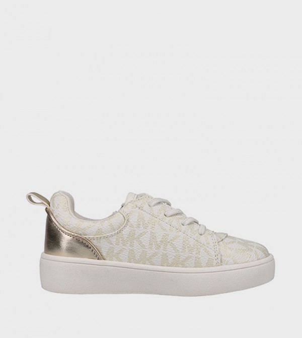 Buy Michael Kors JEM ALEX Monogram Lace Up Sneakers In Off