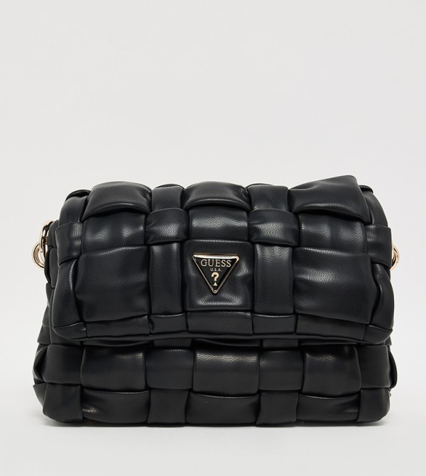 MARION Braided Flap Shoulder Bag