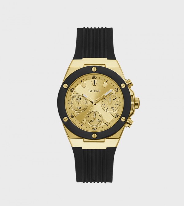 Guess black gold watch best sale