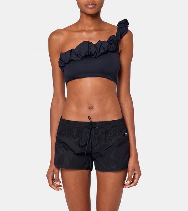 Elegant One-Shoulder Top with Flounce Perfect For A Chic and Refined Look