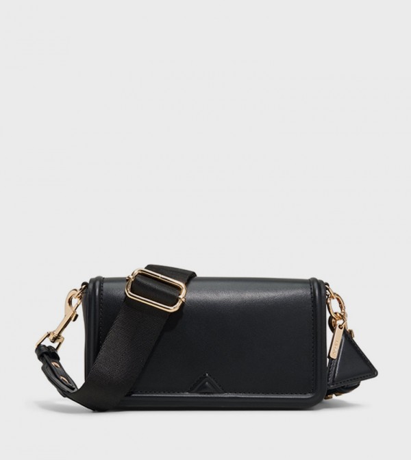 GWENDY Textured Flap Crossbody Bag