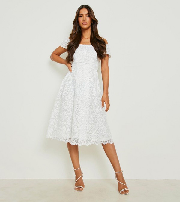 Bardot plunge high shops low skater dress