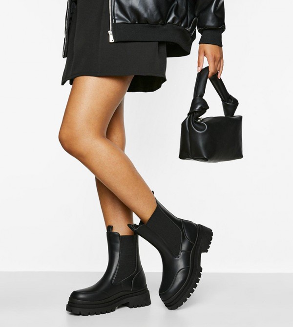 Boohoo Double Buckle Chelsea Ankle Boots