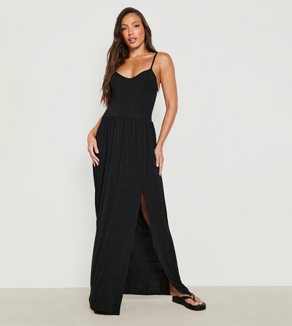 Cotton Ruched Waist T-shirt Maxi Dress