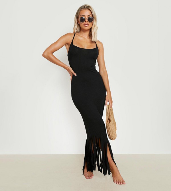 Strappy Tassel Maxi Beach Dress
