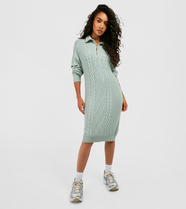 Green deals jumper dress