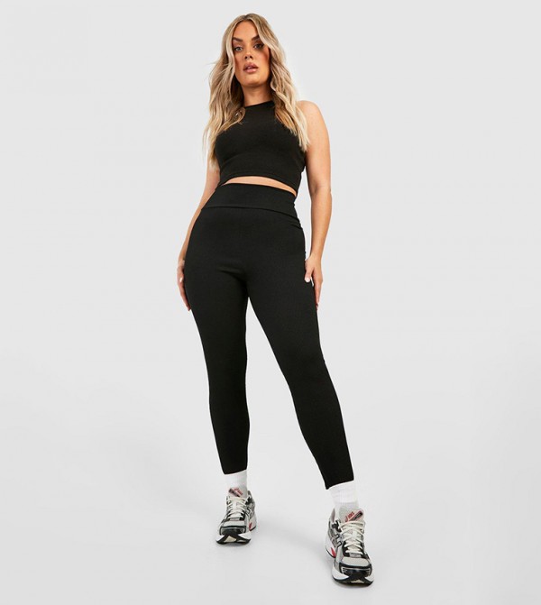 Buy Boohoo Seam Front High Rise Soft Touch Suedette Leggings In Black