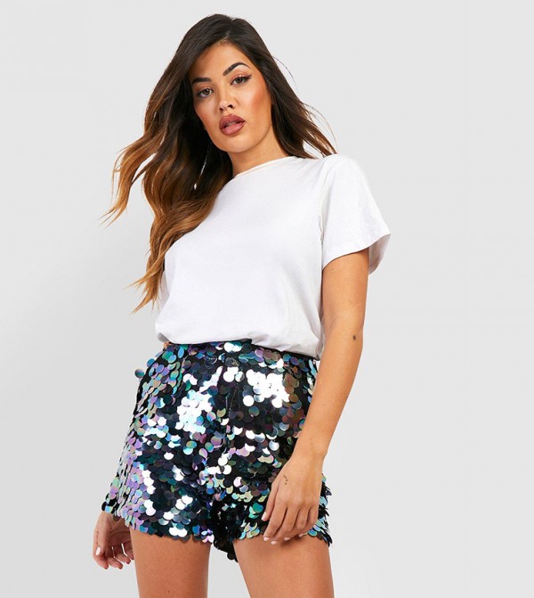 Buy Boohoo Faux Leather High Waisted Shorts In Black
