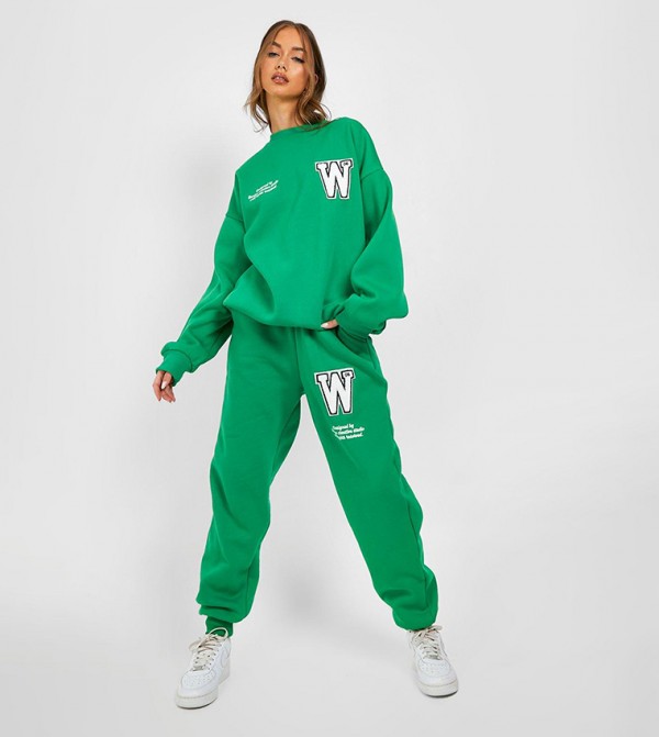 Wardrobe Essentials Slogan Sweater Tracksuit