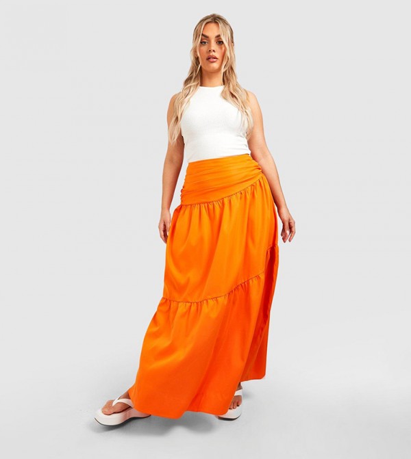 Orange skirt hotsell plus size
