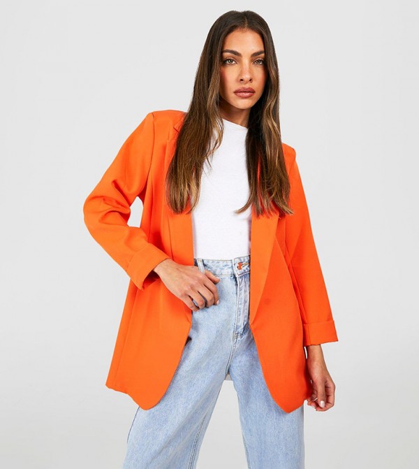 Orange online blazer womens