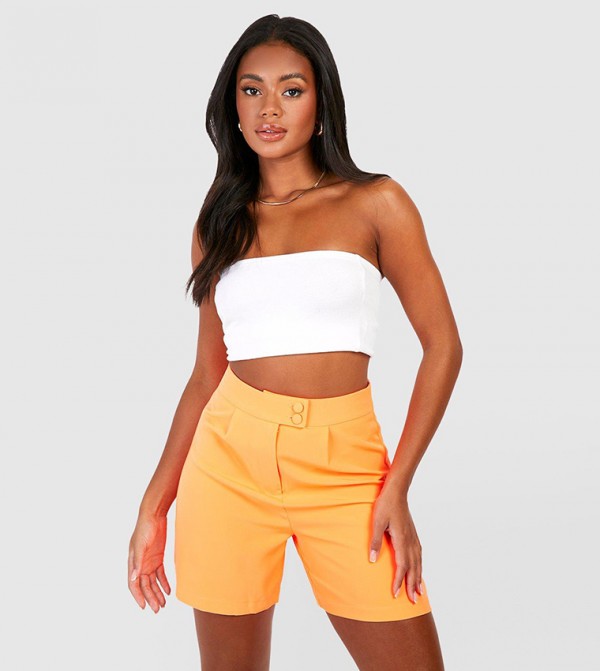 Orange high 2025 waisted shorts