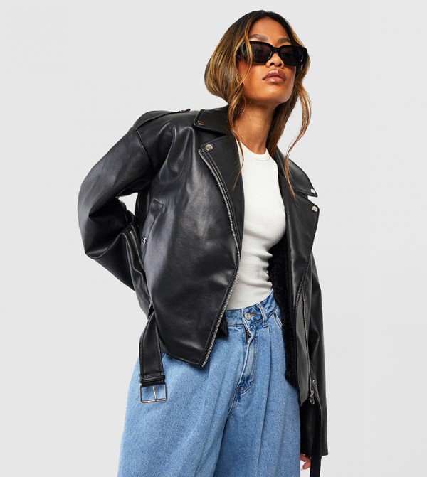 Fur Lined Biker Jacket