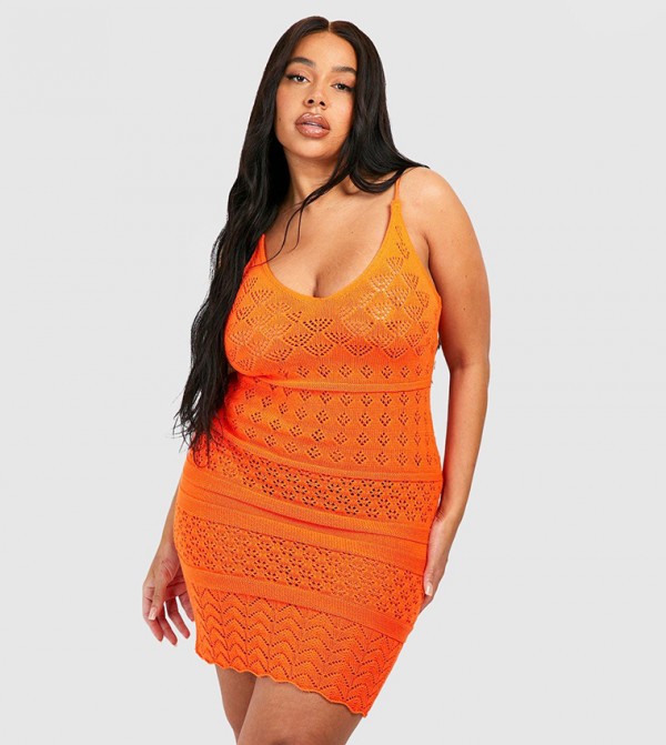 Orange new arrivals plus dress