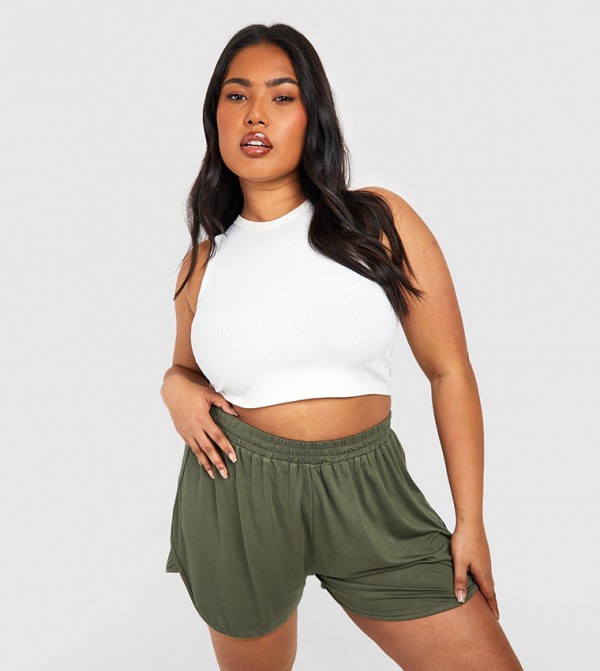 Khaki shorts plus size hotsell