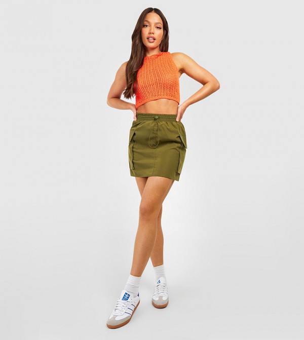 Uo bengaline crinkle wrap hotsell mini skirt