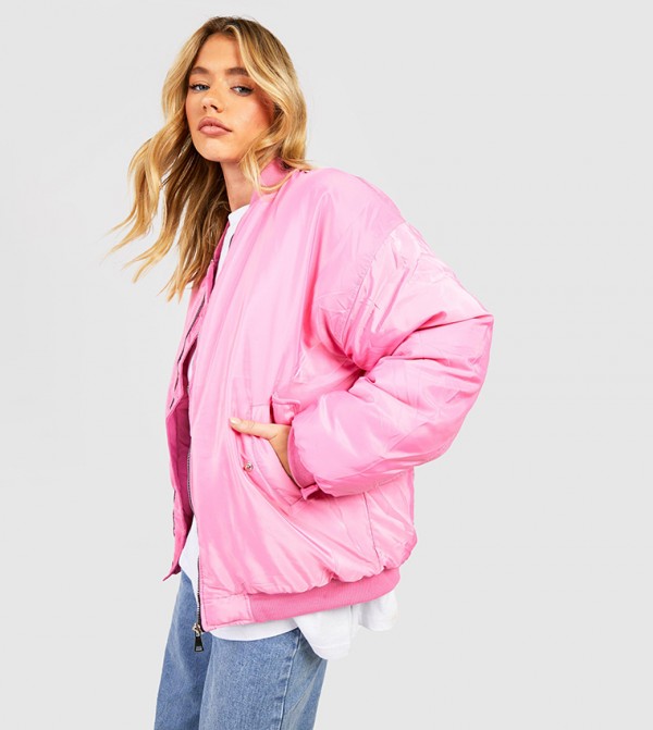 Oversized on sale pink jacket