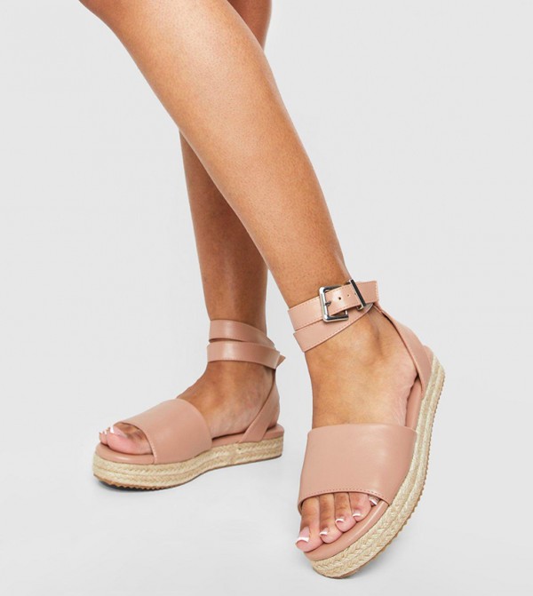 Wide Fit Two Part Flatform Sandals