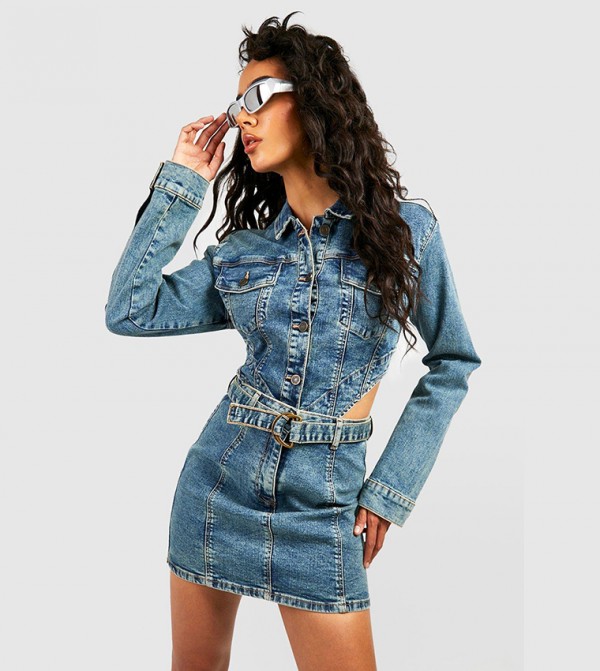 Denim best sale dress skirt