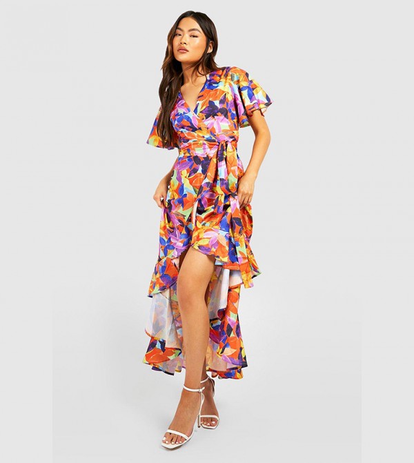 Floral wrap best sale maxi dress