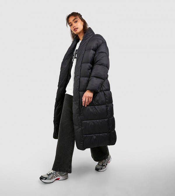 Buy Boohoo Belted Duvet Puffer Jacket In Black 6thstreet Uae