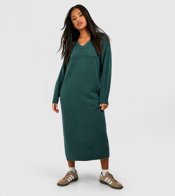 Slouchy Soft Knit Maxi Knitted Dress