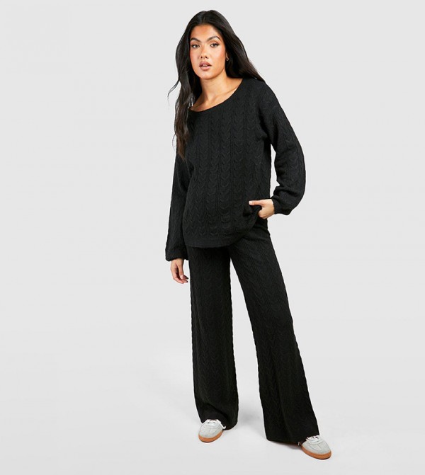 Cable Knit Boohoo Knitted Lounge Set Knitted Loungewear Plus Size