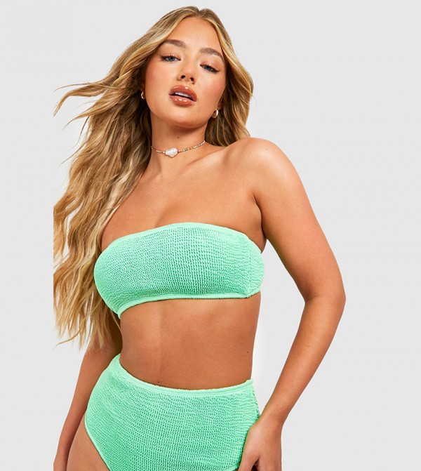 Premium Crinkle Scoop Bikini Top