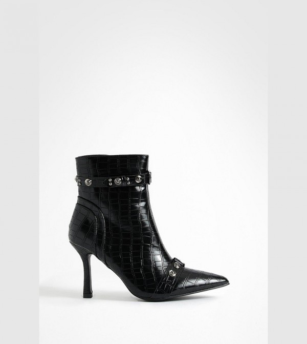 Studded strap ankle boots shop