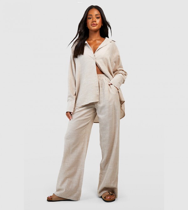 Cotton Tonal Pinstripe Pyjama Trousers