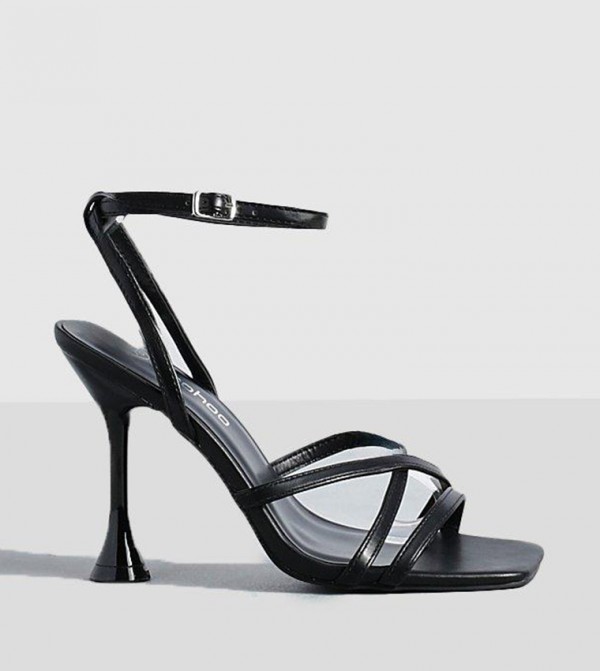 Flared Crossover Barely There Heels