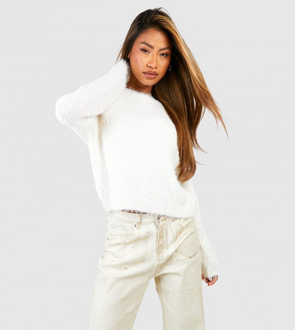 Oversized fluffy jumper store