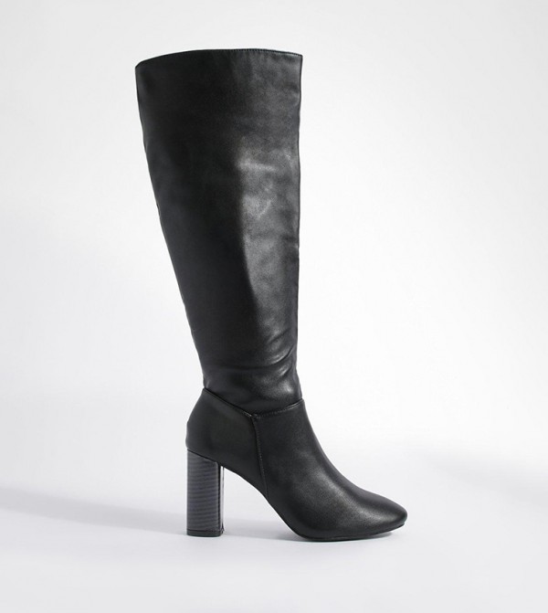 Block Heel Knee High Boots